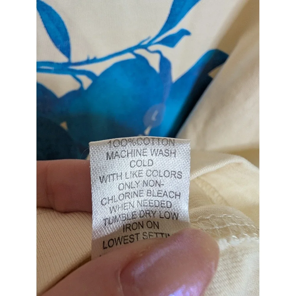 PacSun Graphic T-Shirt Cream‎ 1980 Pacific Sunwear Fruit Lemons - Size L